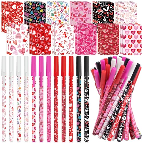 Faccito 48 Stück Valentinstag-Stifte mit Notizbüchern, Herz, Valentinstag, Kugelschreiber, Mini-Notizblöcke, Valentinstagspreise, Belohnungen für Jungen, Mädchen, Schule, Klassenzimmer, Valentinstag, Faccito 48 Stück Valentinstag-Stifte mit Notizbüchern, Herz, Valentinstag, Kugelschreiber, Mini-Notizblöcke, Valentinstagspreise, Belohnungen für Jungen, Mädchen, Schule, Klassenzimmer, Valentinstag, von Faccito