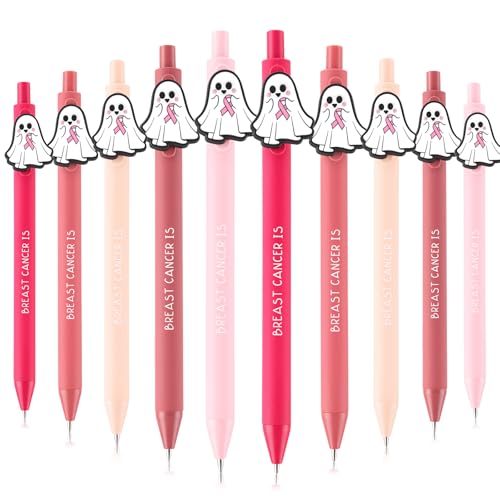 Faccito 50 Stück Halloween Brustkrebs-Bewusstseins-Stifte Geschenke Großpackung Brustkrebs Geist Kugelschreiber Rosa Schleife Partygeschenke für Wohltätigkeitsorganisationen Frauen Überlebende Faccito 50 Stück Halloween Brustkrebs-Bewusstseins-Stifte Geschenke Großpackung Brustkrebs Geist Kugelschreiber Rosa Schleife Partygeschenke für Wohltätigkeitsorganisationen Frauen Überlebende von Faccito