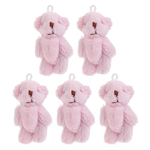 FackLOxc 5pcs Bären Joint Dolls Rucksack Anhänger Anhänger Keyring Dekorationen Plüsch Puppen Frauen Handtaschenzubehör Geschenk Füllung von FackLOxc