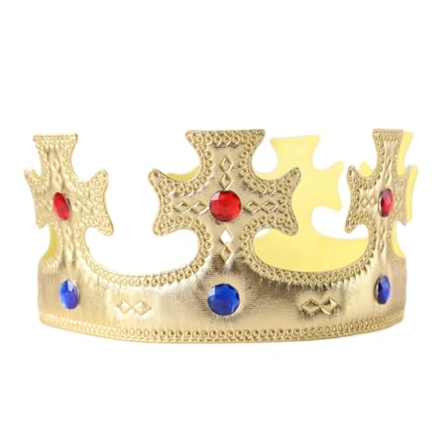 FackLOxc Antiker Königskronen Gold Prinz Diadems Diadem Royal King Kostüm Haarzubehör Für Halloween Cosplay Geburtstag Hochzeit von FackLOxc