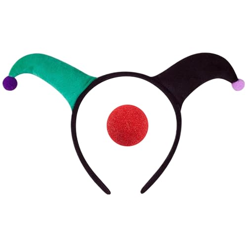 FackLOxc Clown Stirnband Und Nasenset Lustige Kostümzubehör Auftritte Cosplay Kopfbedeckung Für Halloween Und Partyspaß FackLOxc Clown Stirnband Und Nasenset Lustige Kostümzubehör Auftritte Cosplay Kopfbedeckung Für Halloween Und Partyspaß von FackLOxc
