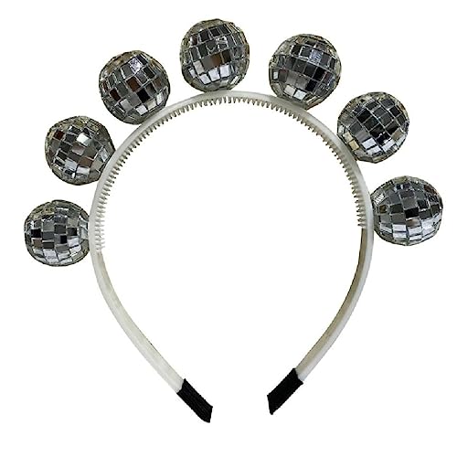 FackLOxc Discokugeln Stirnband Musik Festival Vintage Headhoop Party Haarreifen Erwachsene Karneval Party Kopfbedeckung Frauen Kopfschmuck Vintage Haarschmuck Neuheit Haarschmuck von FackLOxc