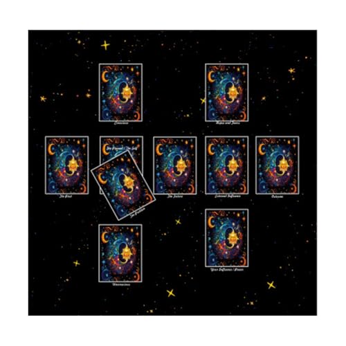 FackLOxc Divinations Tischdecke Lesekarte Astrologys Tarotkarten Tischdecke Altars Stoff Göttlichkeit Brettspielzubehör von FackLOxc