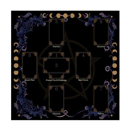 FackLOxc Divinations Tischdecke Lesekarte Astrologys Tarotkarten Tischdecke Altars Stoff Göttlichkeit Brettspielzubehör von FackLOxc