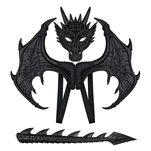 FackLOxc Drachenkostüm für Kinder, Drachenflügelschwanz, Cosplay-Kostüm, Halloween, Drachen-Kostüm von FackLOxc