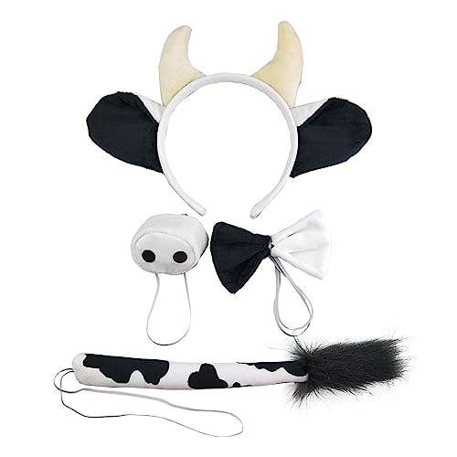 FackLOxc Elefant/Kuh/Hund/Löwe/Esel Costumes Set Ohren Stirnband Schwanzbogennasenhandschuhe Für Kinder Halloween Weihnachtstiere Cosplay von FackLOxc