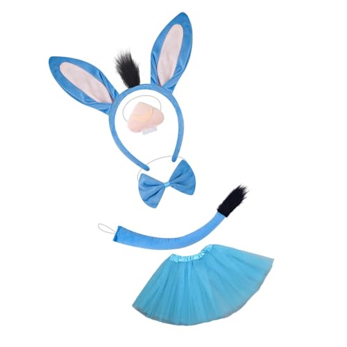 FackLOxc Esel-Rollenspiel-Outfit, Wolfsschwanz, Stirnband, Fliege, Rock, Esel, Tierkostüm, Zubehör für Kinder, Halloween, Rollenspiele FackLOxc Esel-Rollenspiel-Outfit, Wolfsschwanz, Stirnband, Fliege, Rock, Esel, Tierkostüm, Zubehör für Kinder, Halloween, Rollenspiele von FackLOxc