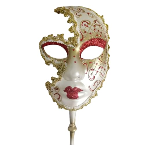 FackLOxc Mardi Gras Maske Maskerade Maske Mit Holding Haltest Stab Venezianer Maske Maske Maske Maske Halloween Kostümmaske Für Party von FackLOxc