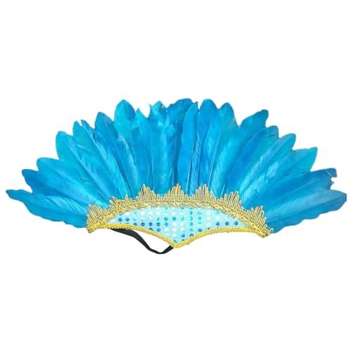 FackLOxc MardiGras Haarband Party Feier IndianChiefs Haarband Maskeraden Kopfbedeckung Karneval Party Haarschmuck von FackLOxc