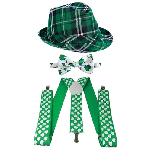 FackLOxc Patricks Day Outfits Accessoire Irish Make Up Party Kostüm Für Männer Frauen Halloween Cosplay Irish Festival Feier von FackLOxc