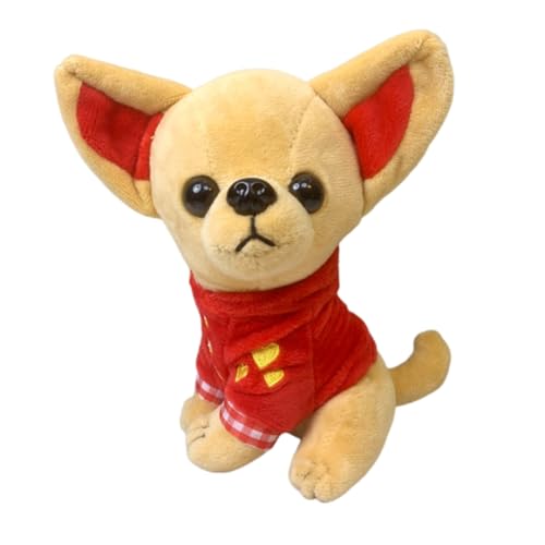 FackLOxc Plüsch Baby Spielzeug Weiche Neuheit Chihuahua Puppen Geburtstagsgeschenk Für Kinder Ausgestopft Weihnachtskarte Plüsch Für Home Decor von FackLOxc