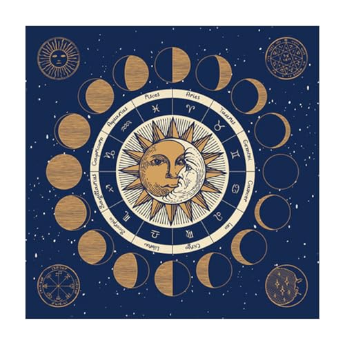 FackLOxc Quadratische Tischdecke Tarot Altars Stoff Game Pad Astrologische Orakleholder Tisch Covers Kartenmatte Göttisch Tischtuch von FackLOxc