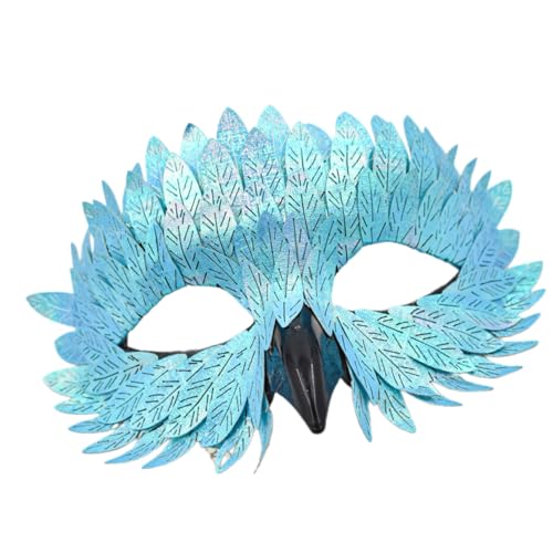 FackLOxc Tiermaske Halbgesicht Maske Halloween Maske Masquerade Maske Party Maske Rollenspiel Maske Vogelschnabel Gefiederte Maske von FackLOxc