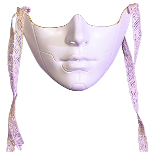 FackLOxc Uni Maskerade Beauty Cosplay Mechanisches halbes Gesicht für Karneval Halloween Dress Up Party von FackLOxc