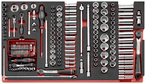 Facom Steckschlüssel-Adapter-Set 1/2  (12.5 mm), 1/4  (6.3 mm), 3/8  (10 mm) 157teilig MODM.XXL von Facom