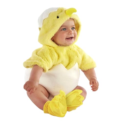 Factorys Baby Kostüm Küken Mädchen Jungen Huhn Strampler Kostüm Schuhe Outfits Set Winter Cosplay Tieroverall Säuglingsmädchen Strampler & Overall Outfit von Factorys