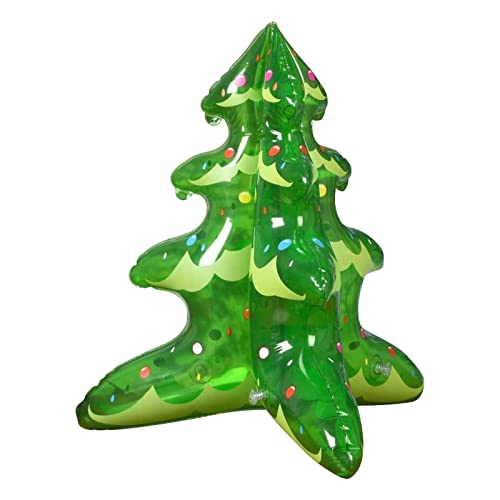 Factorys Boy Playing Kleines aufblasbares Weihnachtsbaum-Spielzeug-Familien-Verein-Stab-Verzierungs-PVC-Mini-Weihnachtsbaum-Spielzeug (Green, One Size) von Factorys