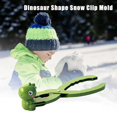 Factorys Christmas Dinosaurier Schneeball Clip Werkzeug Schneeball Maker Mit Für Kinder Für Outdoor Für Winter (Green, 33cm) von Factorys