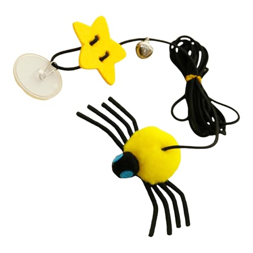 Factorys Christmas Felines Swing Katzen-Übungsschaukel, einfach zu installierendes Katzenspielzeug, entlastet den Druck für pelzige Freunde (Yellow, 10x5x2cm) von Factorys