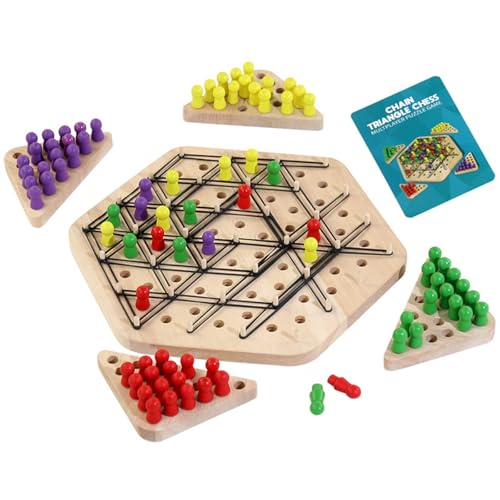 Factorys Christmas Geometrisches Dreieckskettenspiel, elastisches Gummispielzeug für die Gehirnentwicklung von Kindern die Bindung zur Familie | Lernpuzzle für alle Altersgruppen (Beige, 26.5x23.5) von Factorys