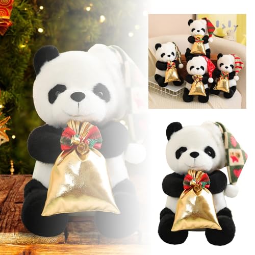 Factorys Halloween Weihnachten Weihnachten Panda Puppe Weihnachtsdekorationen Weihnachten Panda Puppe Weihnachtsdekorationen (B, 25cm) von Factorys