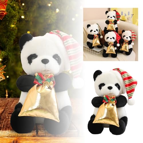 Factorys Halloween Weihnachten Weihnachten Panda Puppe Weihnachtsdekorationen Weihnachten Panda Puppe Weihnachtsdekorationen (C, 25cm) von Factorys