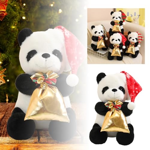 Factorys Halloween Weihnachten Weihnachten Panda Puppe Weihnachtsdekorationen Weihnachten Panda Puppe Weihnachtsdekorationen (D, 25cm) von Factorys