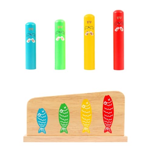 Factorys Innovatives Lernspielzeug Holz, Katze, Interaktionsspiel, Stick, der die Vorstellungskraft Geschicklichkeit von Kindern anregt (Yellow, 17.5x8.5x3cm) von Factorys