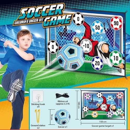 Factorys Karneval Kinderfußballspiele Indoor- Outdoor-Sportfußball Neun-Quadrat-Wertungssystem Türrahmen Interessantes Fußball-Sportspielzeug (A, One Size) von Factorys