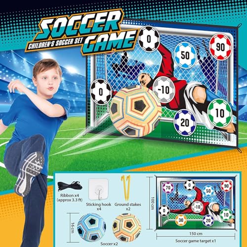 Factorys Karneval Kinderfußballspiele Indoor- Outdoor-Sportfußball Neun-Quadrat-Wertungssystem Türrahmen Interessantes Fußball-Sportspielzeug (C, One Size) von Factorys