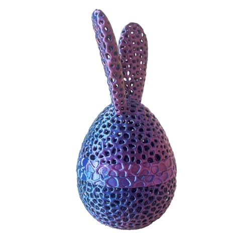 Factorys Karneval Ostern Kaninchen Ei Dekorationen Hohl Geschnitzte Bunny Eier Einzigartige Frühling Festival Ornamente Hause Sammlerstück (B, 15.00cm) von Factorys