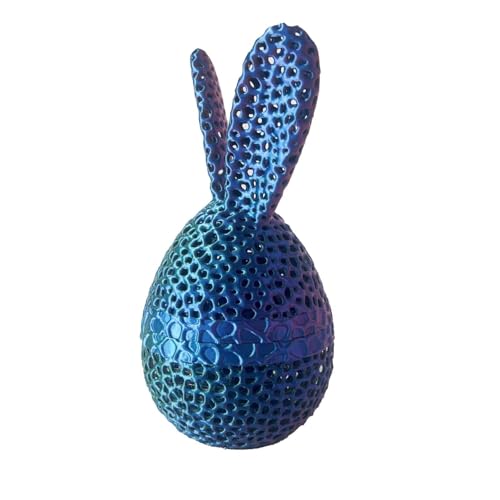 Factorys Karneval Ostern Kaninchen Ei Dekorationen Hohl Geschnitzte Bunny Eier Einzigartige Frühling Festival Ornamente Hause Sammlerstück (C, 10cm) von Factorys