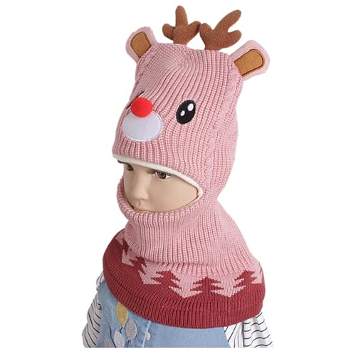 Factorys Plüsch Weihnachtsmützen Winter Warme Weich Winddichte Mütze Kälteschutz Skimütze Beanie Wintermützen Santa Jacquard Strickmütze für Unisex Kinder Erwachsene von Factorys