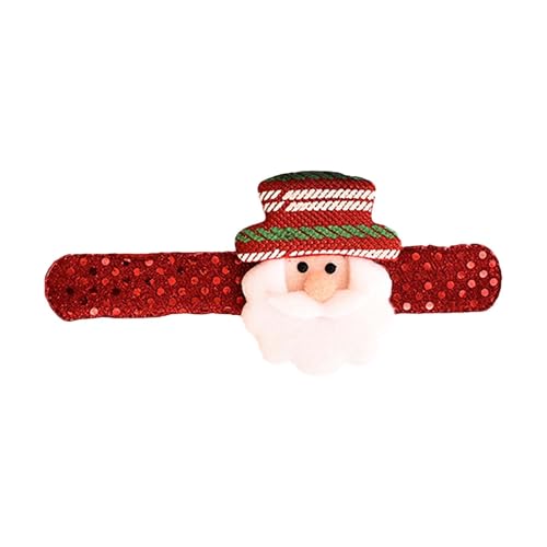 Weihnachten Schnapparmband für Kinder Weihnachten Snap Armbänder Kinder Klatscharmband Weihnachten Party Geschenke Schnapparmbänder für Kinder Geschenke Spielzeug Weihnachten Dekoration (Santa Claus) von Factorys