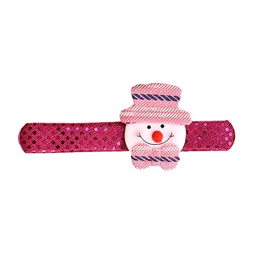 Weihnachten Schnapparmband für Kinder Weihnachten Snap Armbänder Kinder Klatscharmband Weihnachten Party Geschenke Schnapparmbänder für Kinder Geschenke Spielzeug Weihnachten Dekoration (Schneemann) von Factorys