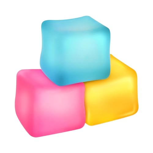 3 Ice Cube Stress Ball Anti Stress Bälle Quetschball Stressabbau Spielzeug Bunte Anti Stress Squeeze Bälle Spielzeug, Fidget Toys Stress Relief Spielzeug von Facynde