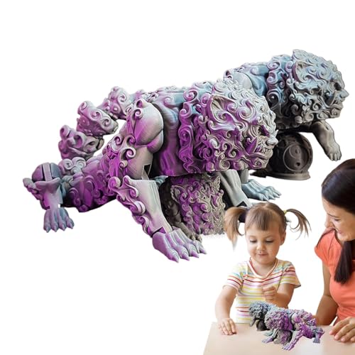 3D-Gedruckter beweglicher Löwe,3D-Gedruckter Löwe - Realistische Flexible Gelenke Löwe Actionfigur Spielzeug | Home Decor Ornament für Kinder-Erwachsene-Kollektion, Schreibtischspielzeug für Focus von Facynde