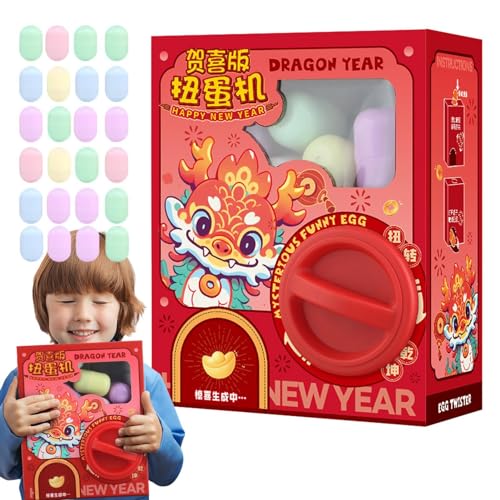 Kinderspielzeug-Verkaufsautomat, Verkaufsautomat für Kinder, Eierspender-Spielzeug mit chinesischem Drachen-Design, Festliche und kreative Eierdrehmaschine, lustiges und lehrreiches Geschenk für von Facynde