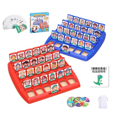 Ratespiel, Ratespiel für Kinder - Brettspiele für Kleinkinder - Guess Character Chessboard, klassisches Mystery-Brettspiel für Kinder für 2 Spieler, lustige Brettspiele von Facynde