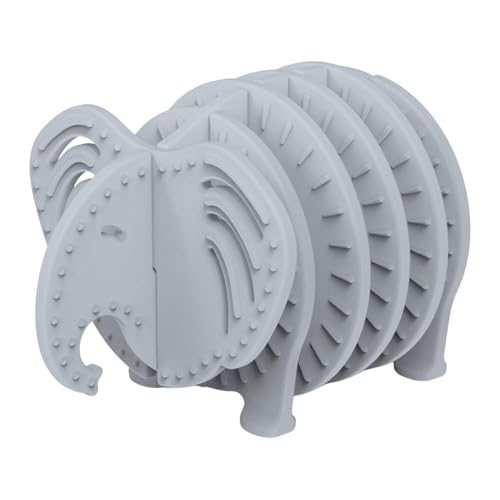 Silikon-Tierpuzzle, Elefantenpuzzle für Kinder - Ineinandergreifendes 3D-Elefant-Puzzle aus Silikon,Lernhilfen, Tierpuzzles, pädagogische Vorschulspiele für Kinder, und Mädchen von Facynde