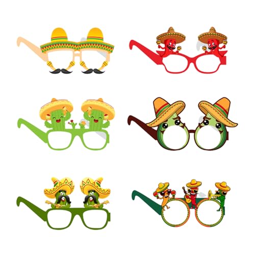 12 Stück Neuheit Papierbrille Karneval Party Brille Lustige Photo Booth Requisiten Brille Verschiedene Formen Cartoon Brillen Fancy Masken Dekoration Brille für Kinder Er von Fadcaer