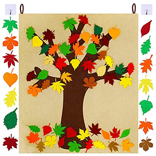 Faderr Filzbrett für Herbstbaum - Bastelset Danksagung Herbst Dekoration Blatt Supplies Thanksgiving DIY Spielzeug Einheitsgröße von Faderr