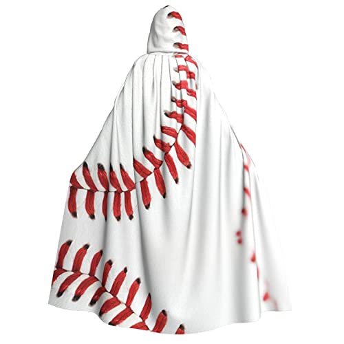 Baseball-Spitzen-Nahaufnahme, Unisex, mit Kapuze, Halloween-Umhang, Cosplay, Halloween, Weihnachten, Verkleidung für Erwachsene von Faduni