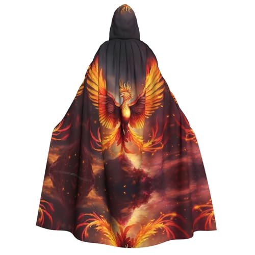 Fantasy Phoenix Kapuzenumhang Unisex Halloween Umhang Vampir Hexe Zauberer Halloween Weihnachten Cosplay von Faduni