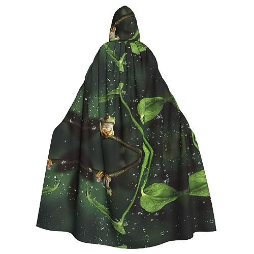 Frosch und Regen Unisex Kapuze Halloween Umhang Cosplay Halloween Weihnachten Verkleidung Kostüme für Erwachsene von Faduni