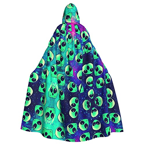 Green Alien Unisex Kapuzenumhang Halloween Cosplay Halloween Weihnachten Verkleidung Kostüme für Erwachsene von Faduni