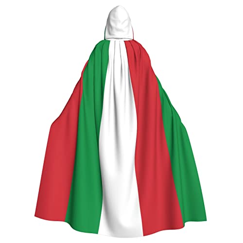 Italien-Flagge, Unisex, mit Kapuze, Halloween-Umhang, Cosplay, Halloween, Weihnachten, Kostüme, für Erwachsene von Faduni