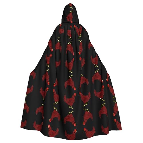 Red Chicken Get Spooky With Our Hooded Cloak For Adult Halloween Costumes von Faduni