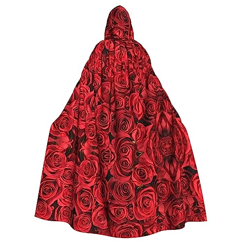 Rote Rose, Unisex, mit Kapuze, Halloween-Umhang, Cosplay, Halloween, Weihnachten, Kostüme, für Erwachsene von Faduni