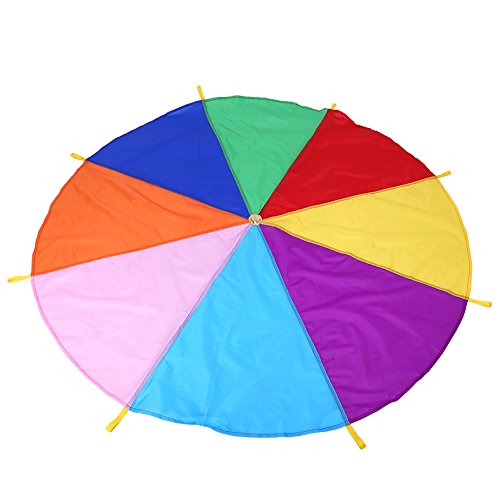 Fafeicy Spielen Parachute Toy, Outdoor Teamwork Game 2M Durchmesser 8 Griffe mit Oxford Stoff, für die Kindergärtenschule Junior School -Aktivitäten Fafeicy Spielen Parachute Toy, Outdoor Teamwork Game 2M Durchmesser 8 Griffe mit Oxford Stoff, für die Kindergärtenschule Junior School -Aktivitäten von Fafeicy